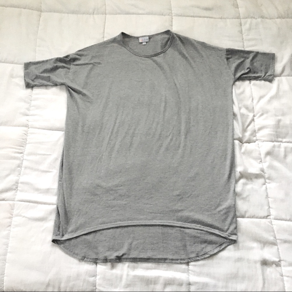 LULAROE Buttery Soft Short Sleeve Grey Flowy Top